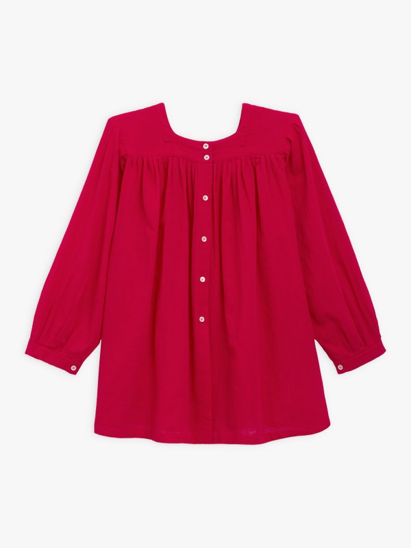 raspberry pink cheesecloth Angus shirt_1