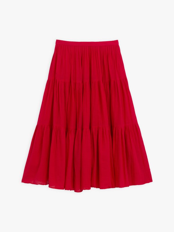 raspberry pink cheesecloth Tango broomstick skirt_1