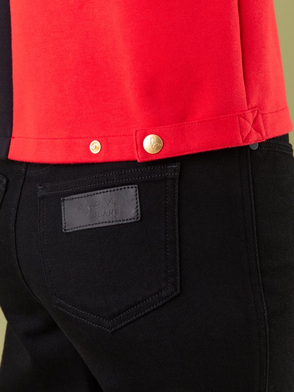 classic 2-colour black and red Oppo cardigan_15