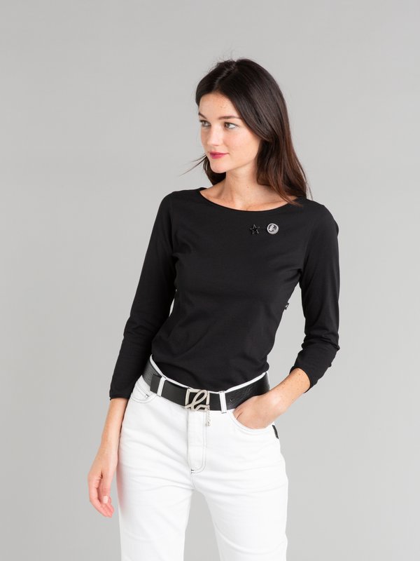 black 3/4-length sleeves Australie t-shirt_11
