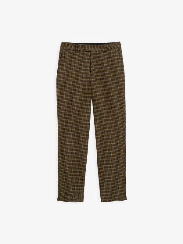 black jacquard jam trousers with graphic motif_1