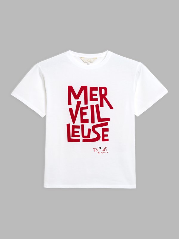white and red To b. by agnÃ¨s b. Merveilleuse t-shirt_1