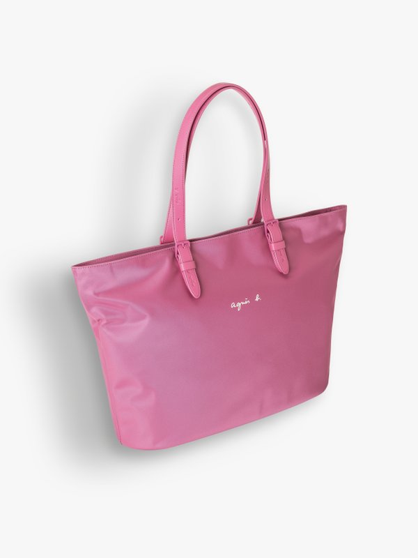 pink nylon tote bag_2