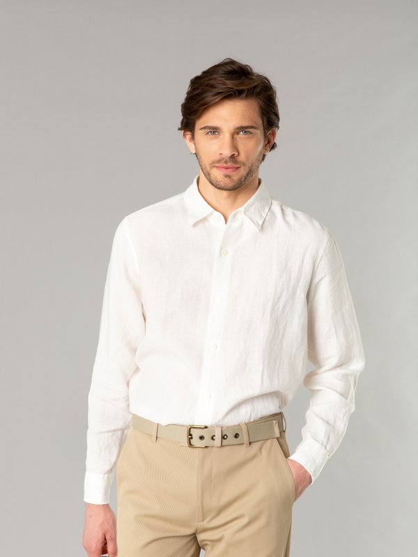 off white linen Andy shirt_11
