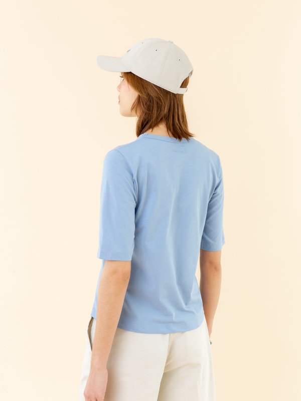pastel blue "agnÃ¨s b." Brando t-shirt with elbow-length sleeves_14