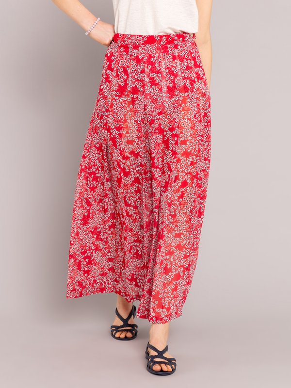 red cherine skirt with floral print_13