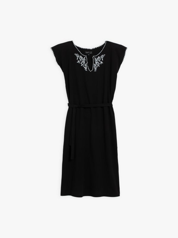 black embroidered Indra dress_1