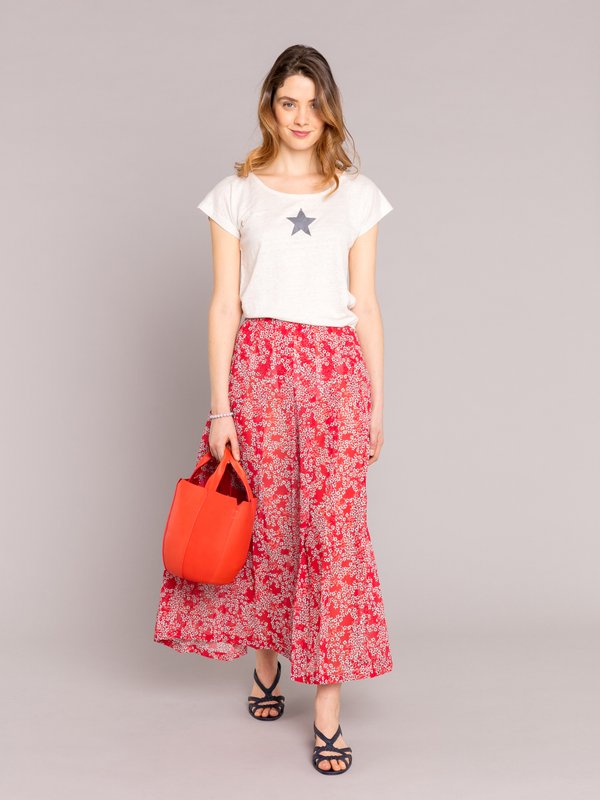 red cherine skirt with floral print_11