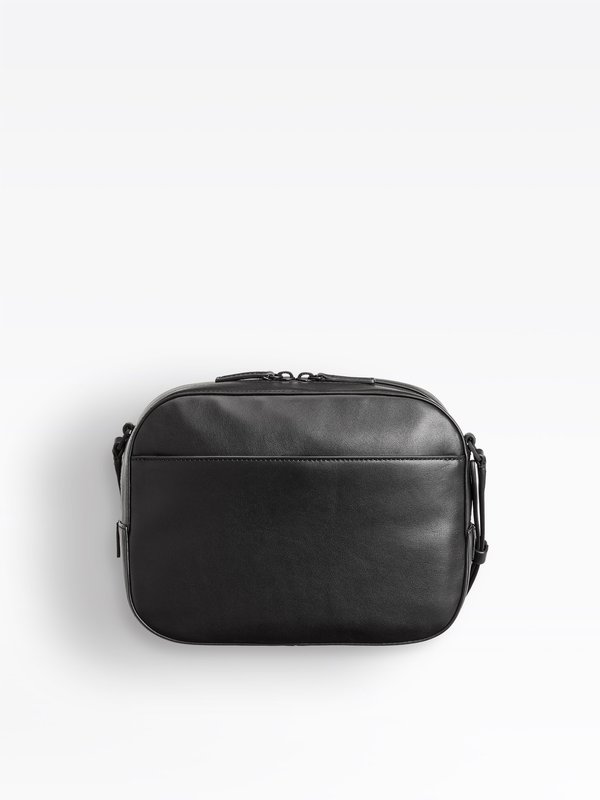 black smooth leather shoulder bag_3