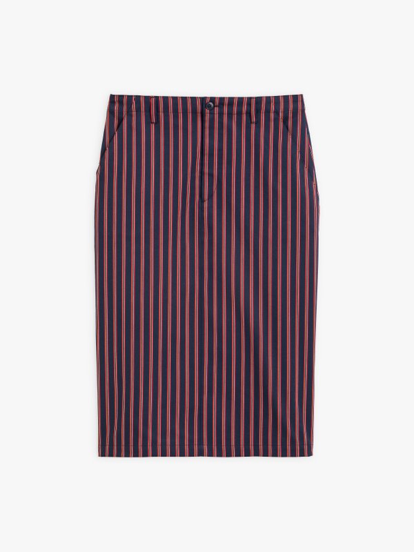 navy blue striped skirt_1