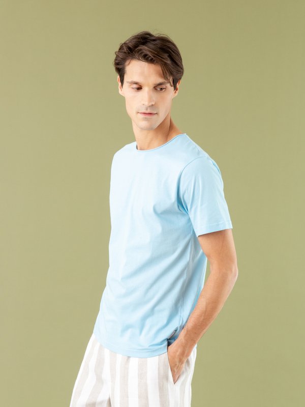 turquoise blue short sleeve RoulottÃ© t-shirt_13