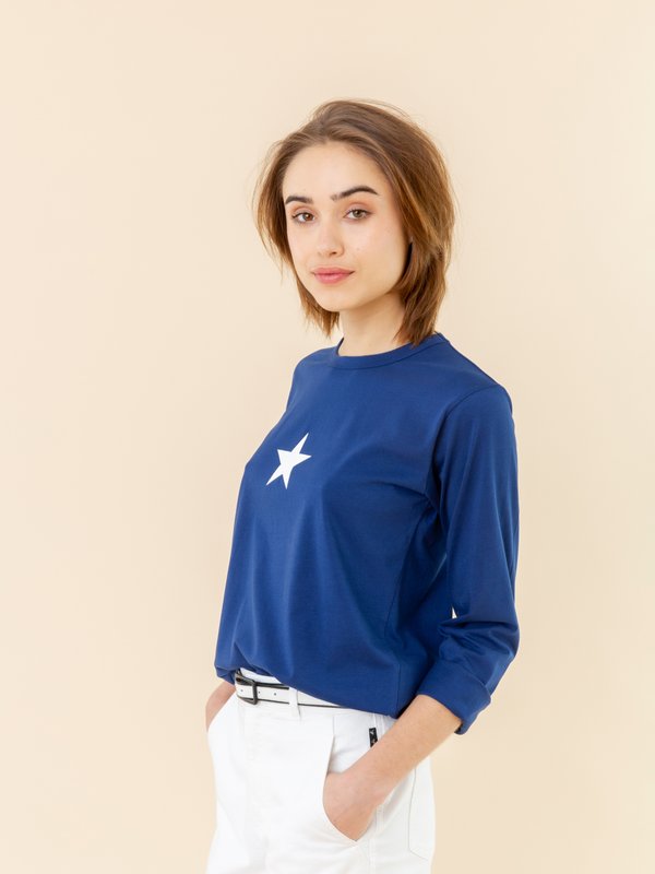 dark blue star Cool t-shirt_13