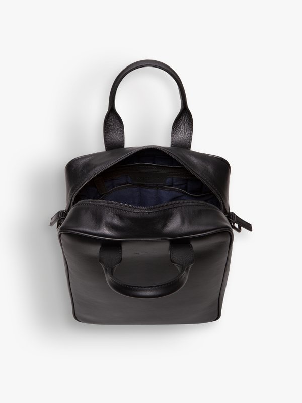 black leather Marceau briefcase_4