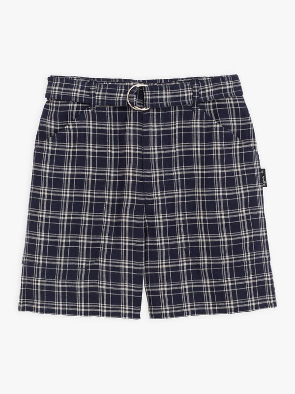 blue checked linen worky shorts_1