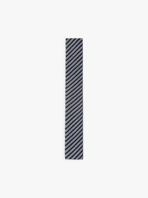 navy blue enry knitted tie_1