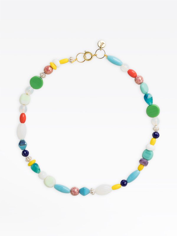 multicoloured glass beads lala necklace_1