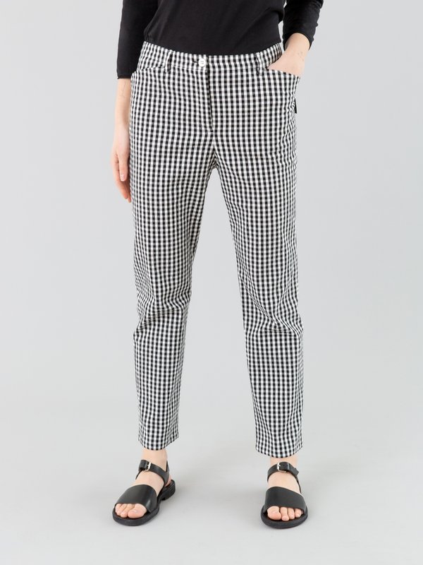 black and white gingham Elvy trousers_12