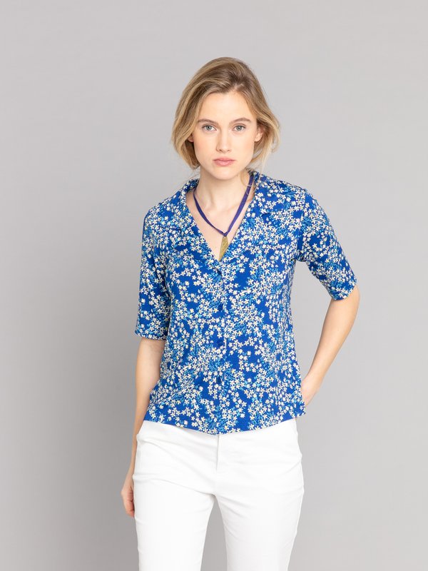 blue floral print cylia shirt_11