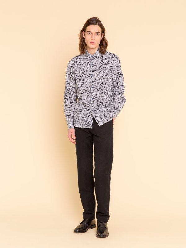 blue cotton percale patterned syd shirt_14
