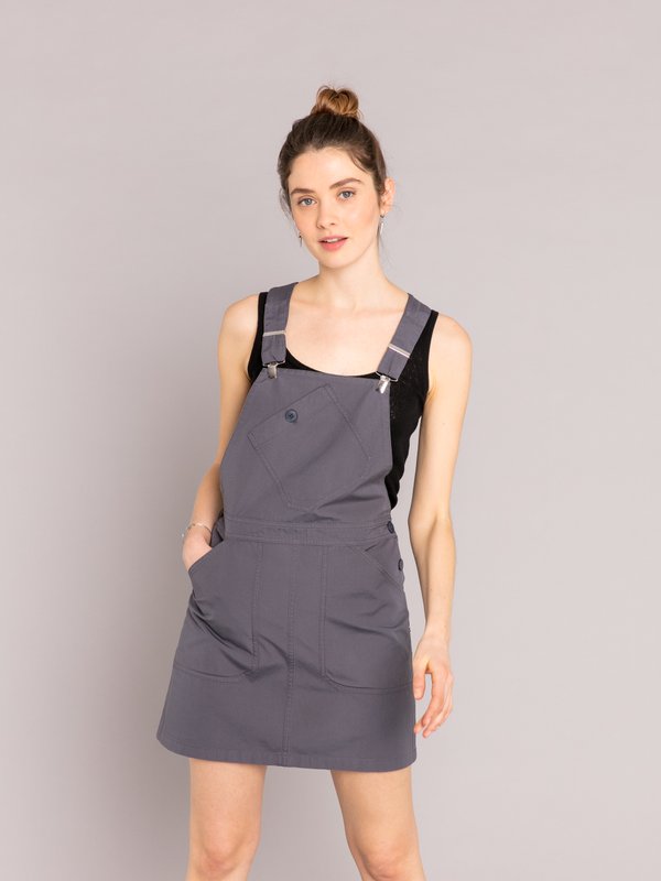 dark grey washed cotton dungaree dress_13