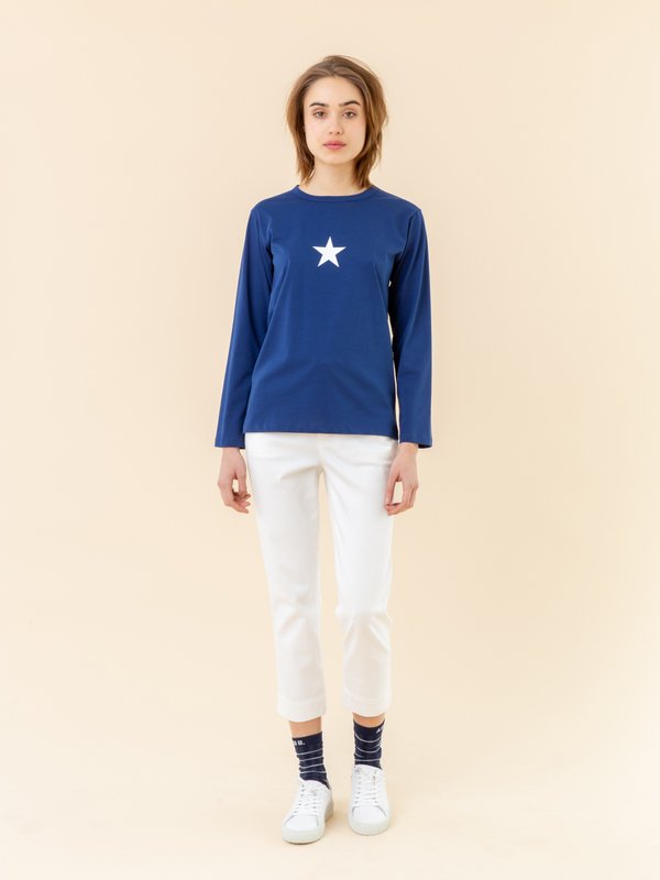 dark blue star Cool t-shirt_15