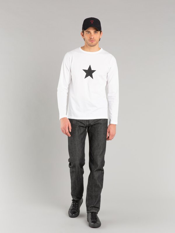 white long sleeves Coulos star t-shirt_12