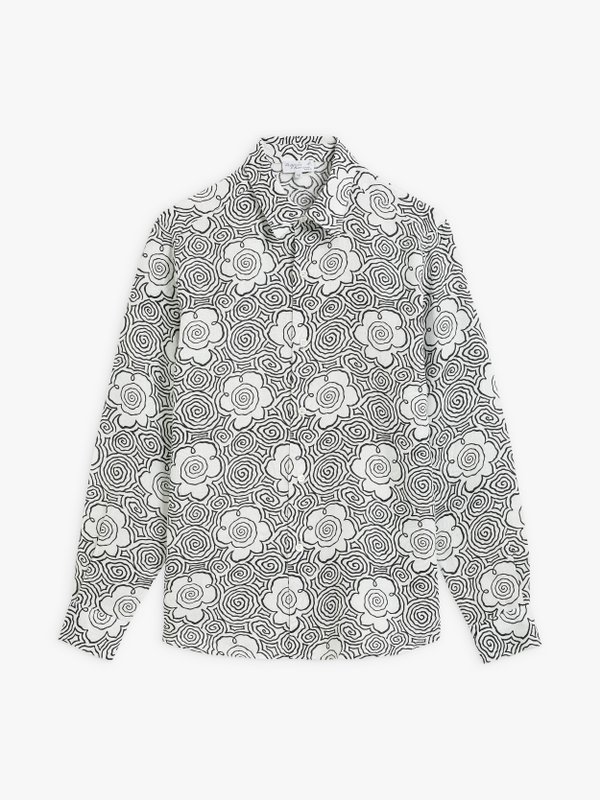 black and white patterned linen thomas shirt_1