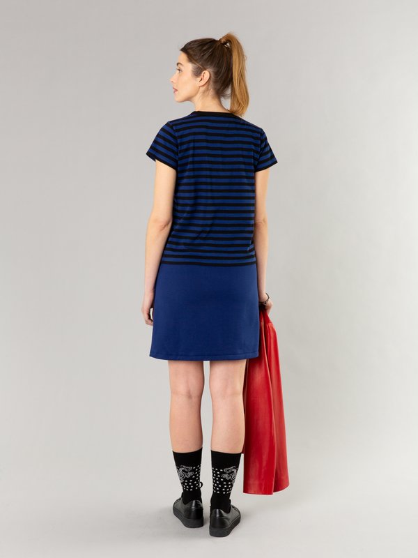 dark blue cotton fleece snap skirt_13
