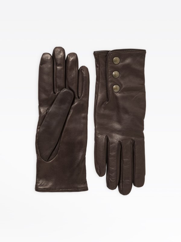 brown leather snap gloves_1