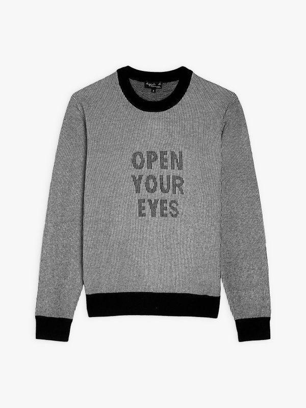 Open your eyes pinstripes jumper_1