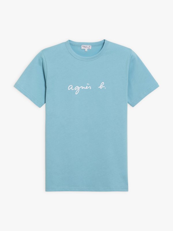 turquoise blue short sleeve "agnÃ¨s b." Brando t-shirt_1