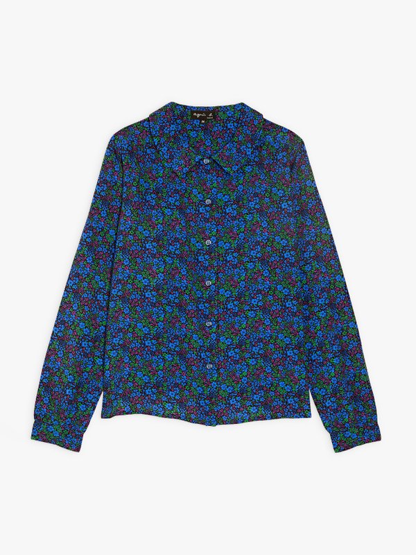 Reb shirt in viscose with a floral motif_1