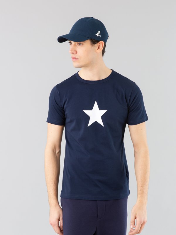 navy blue short sleeves Brando star t-shirt_11