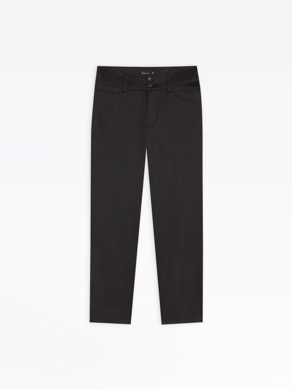 black Neo slim capri trousers_1