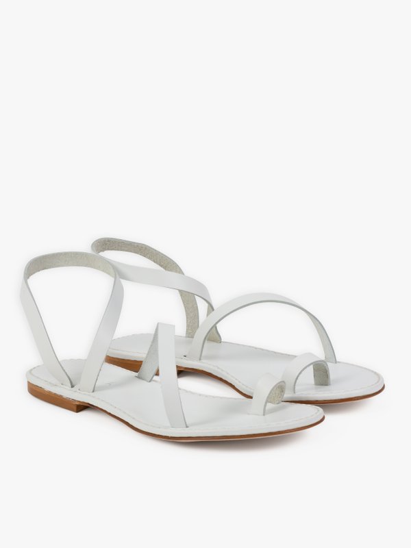white leather Maia sandals_1