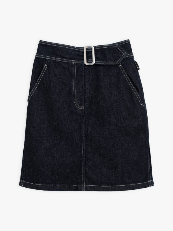 blue Short denim skirt_1