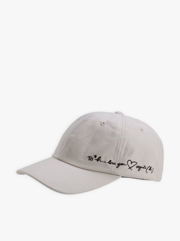 off white To b. by agnÃ¨s b. embroidered cap_1