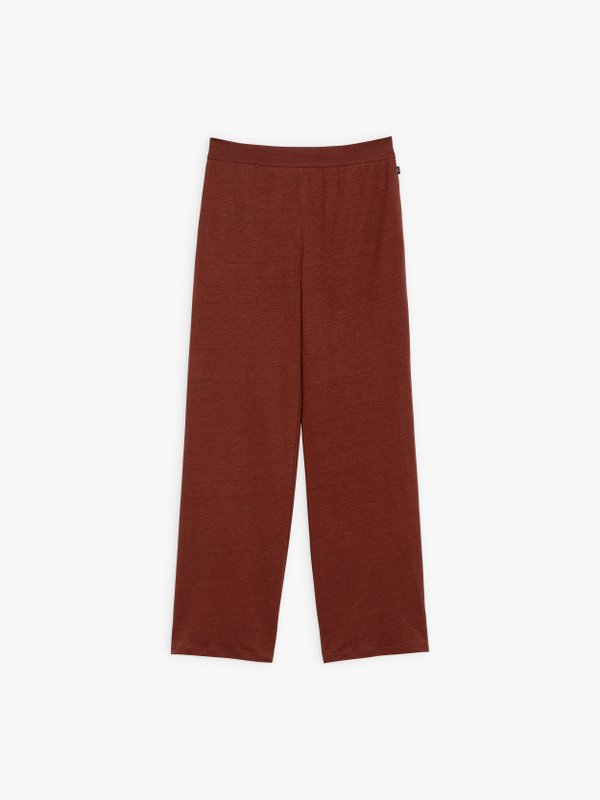 mahogany linen Seville trousers_1