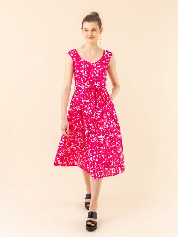 pink peony print Clara dress_12