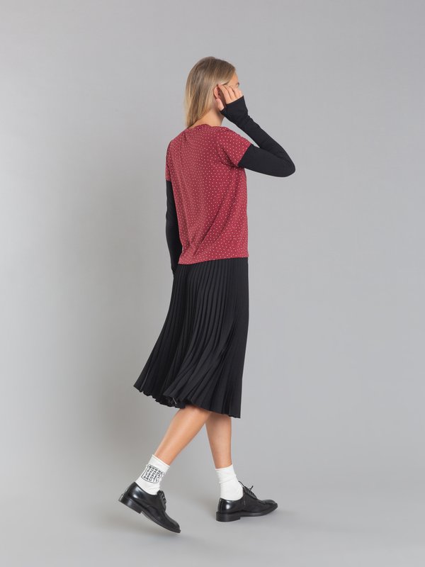 black BaÃ¯a pleated skirt_12