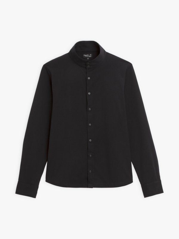 black cotton Lazare shirt _1