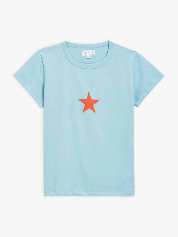 turquoise blue star Brando t-shirt_1