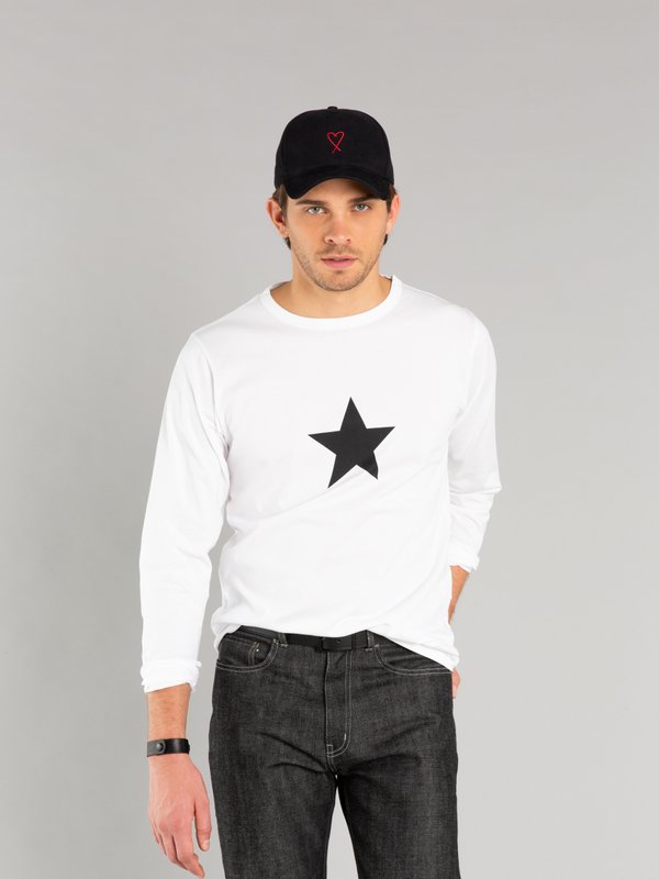 white long sleeves Coulos star t-shirt_11
