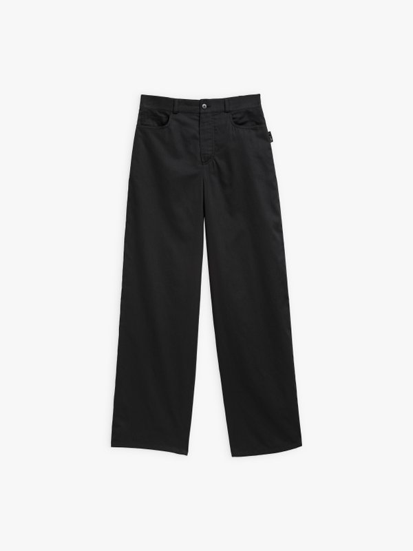 black cotton satin misfits wide leg trousers_1
