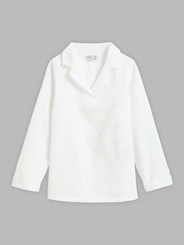 white openwork cotton tunic blouse_1