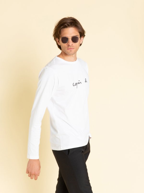 white long sleeves Coulos "agnÃ¨s b." t-shirt_12
