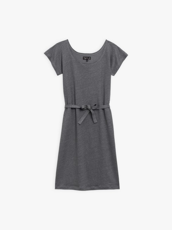 dark grey linen malaisie dress_1