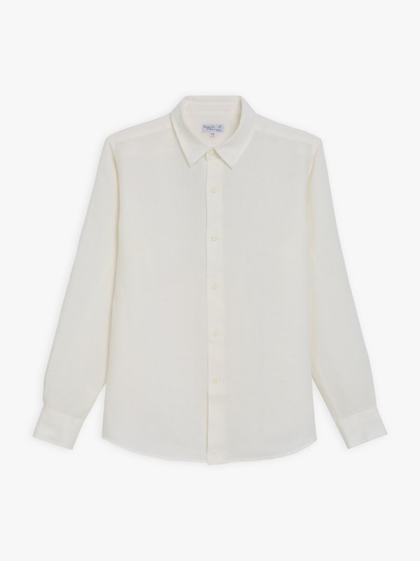 off white linen Andy shirt_1