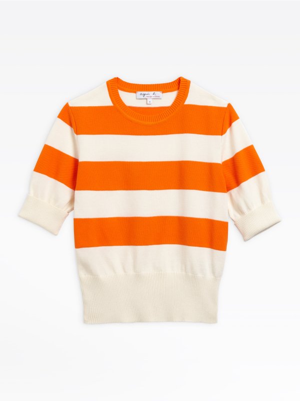 orange and off white striped betty jumper_1