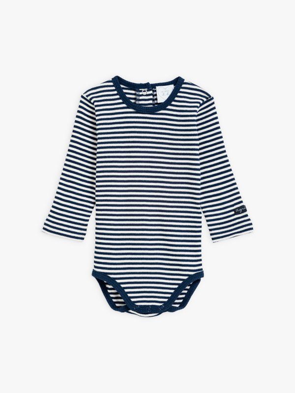 navy blue and white ribbed bodysuit with stripes_1
